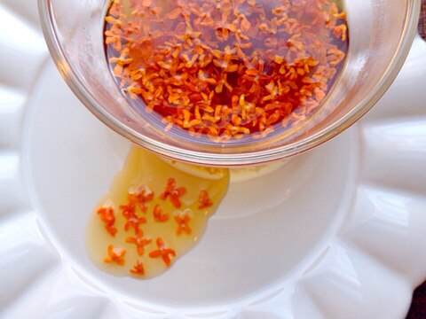 秋限定♪お花が可愛い♪きんもくせいの和三盆シロップ